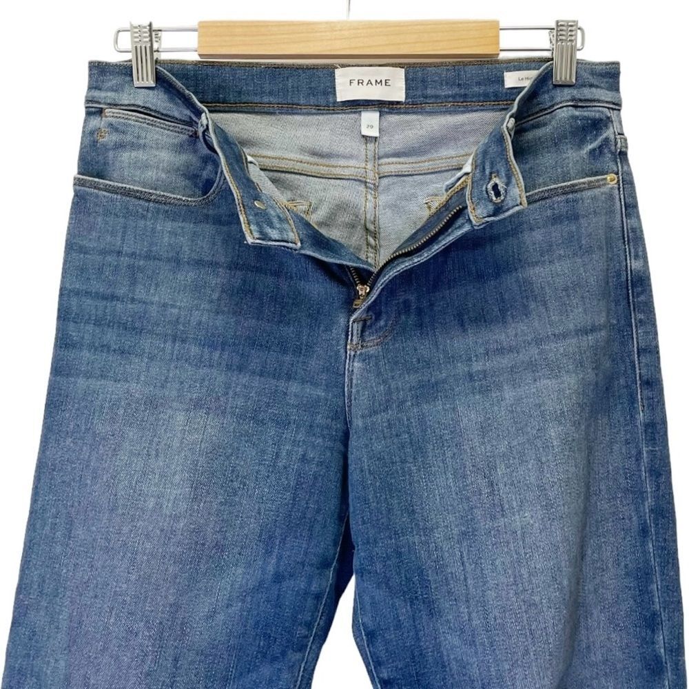 Frame Denim Le High Straight Cropped Jeans in Bestia Medium Wash Women’s Size 29 - Picture 7 of 12